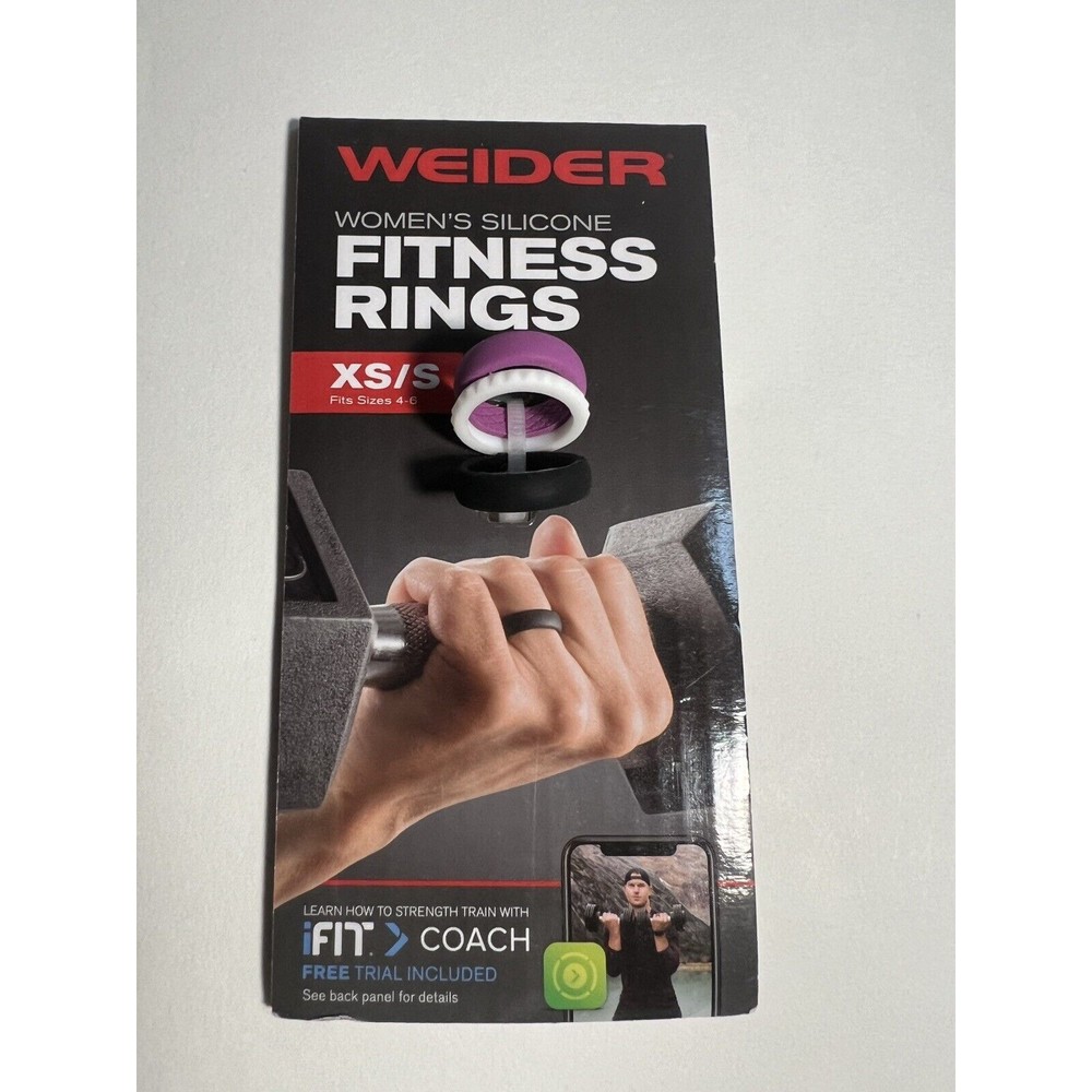 Weider Women's Silicone Fitness Rings (XS/S Fits Sizes 4-6) 3 Total Rings